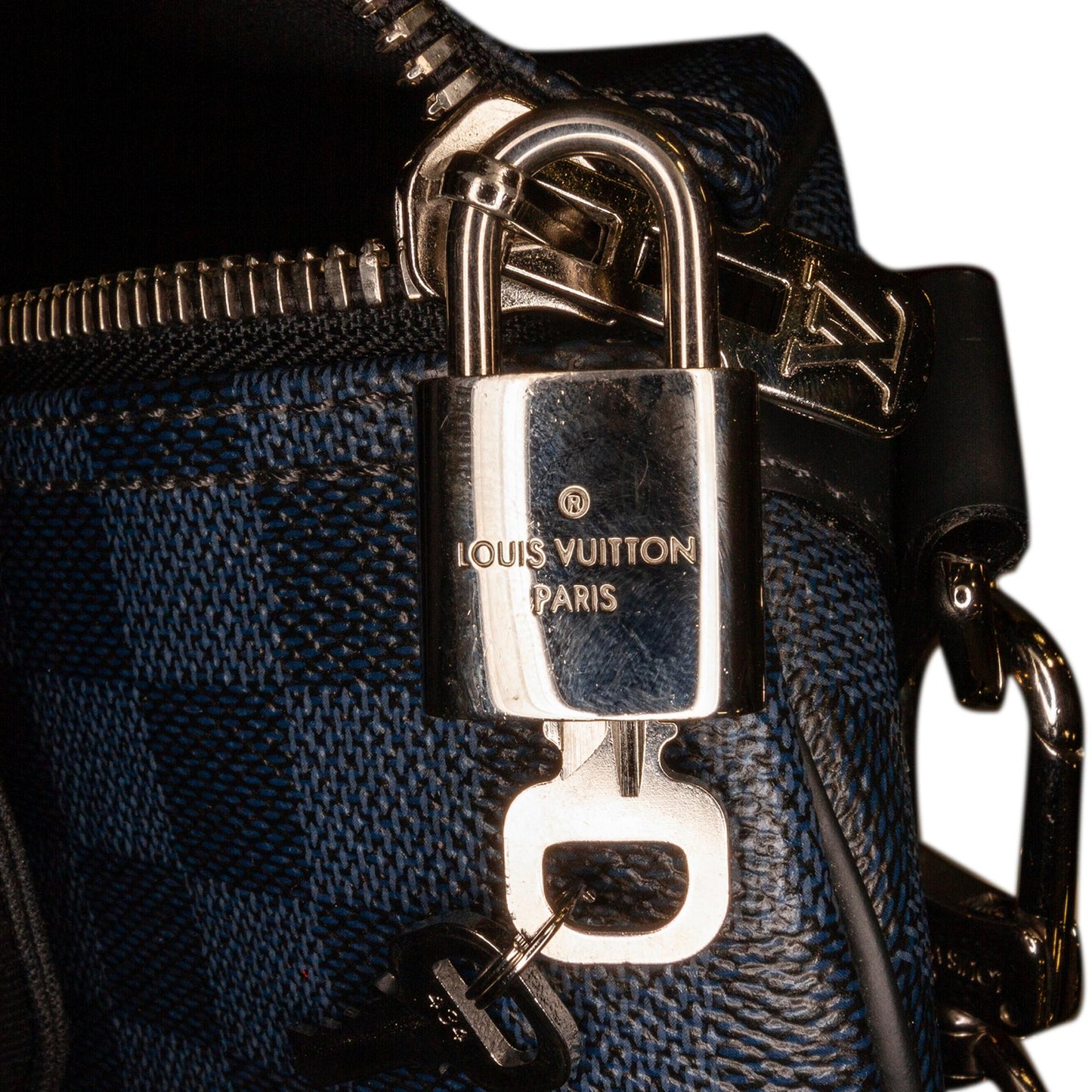 Louis Vuitton Damier Cobalt Jungle Keepall Bandouliere 45 (SHG-2y031t)