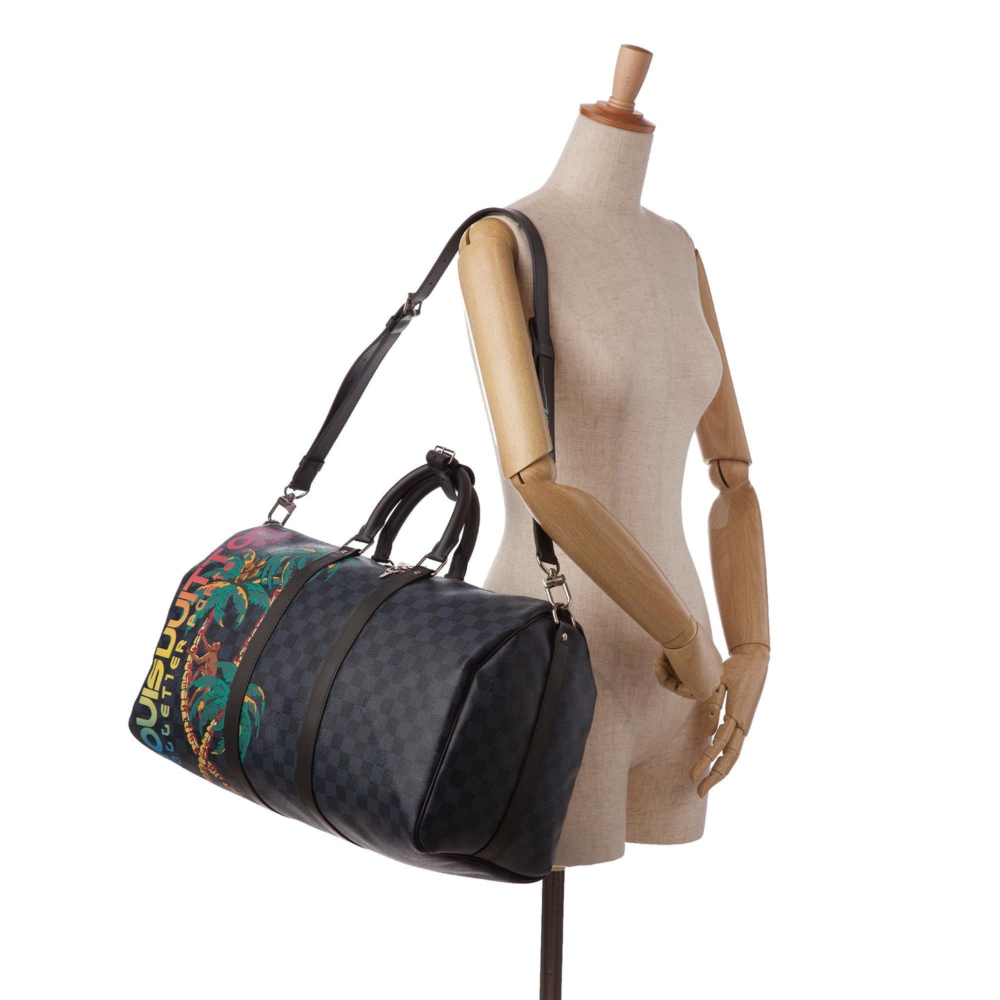 Louis Vuitton Damier Cobalt Jungle Keepall Bandouliere 45 (SHG-2y031t)