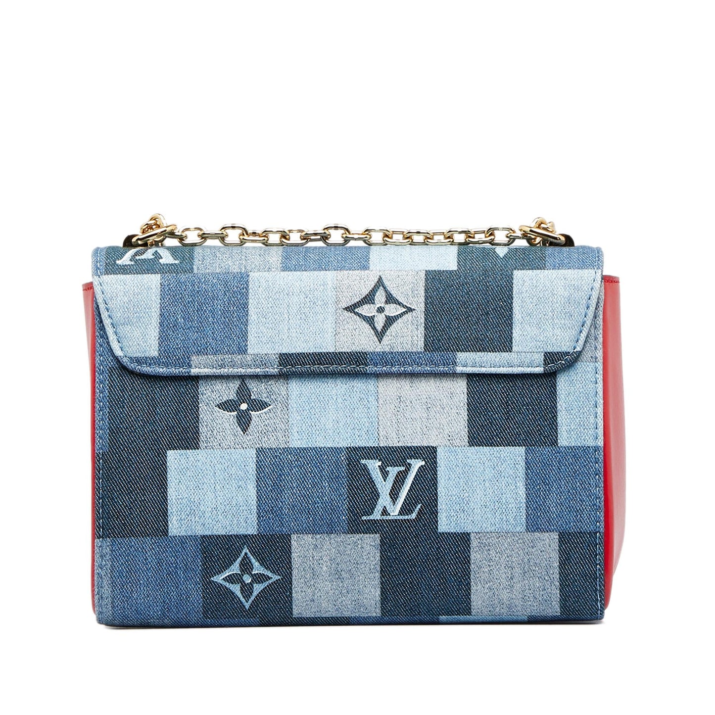 Louis Vuitton Damier Denim Patchwork Twist MM (SHG-HeRXdW)