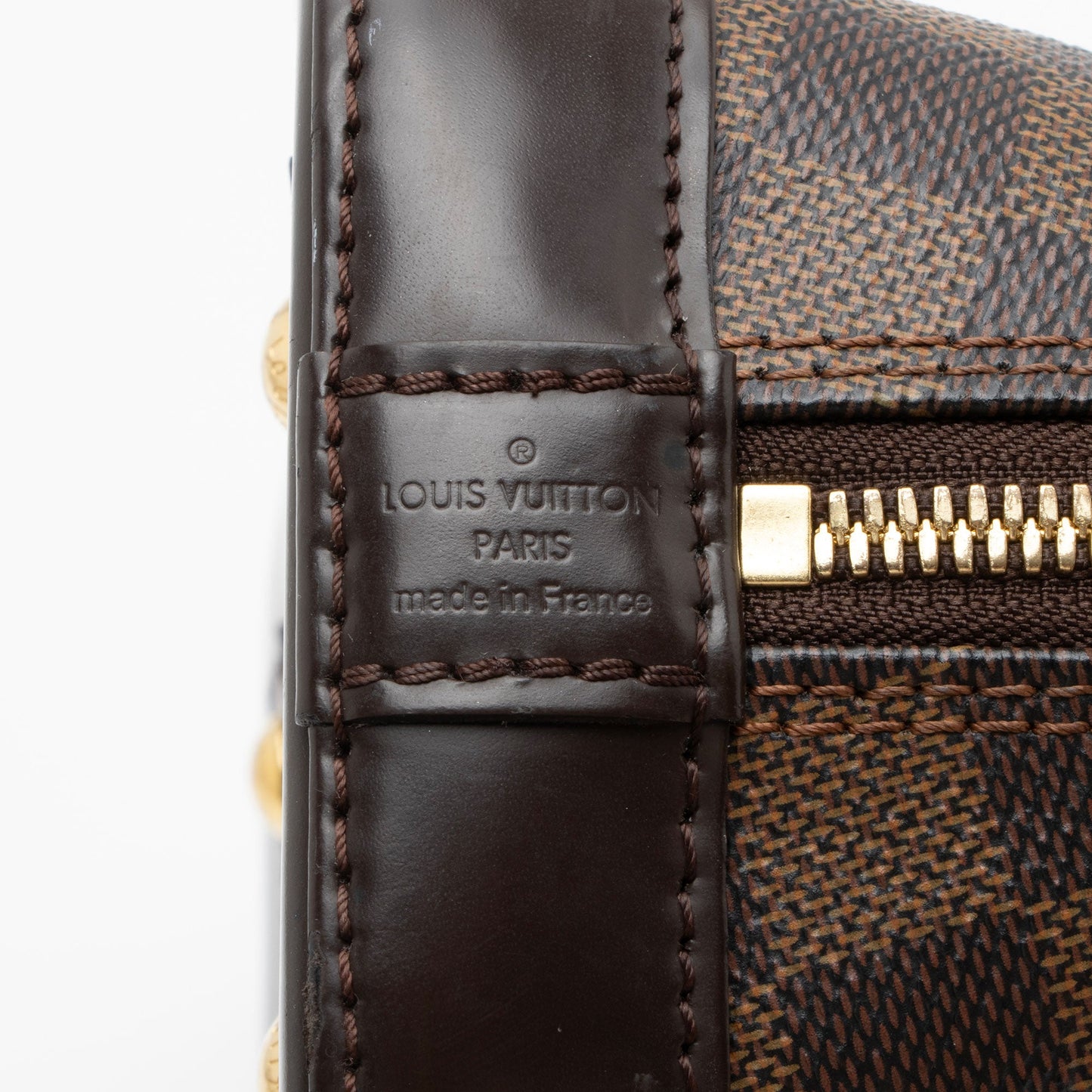 Louis Vuitton Damier Ebene Alma BB Satchel (SHF-MwRhdi)