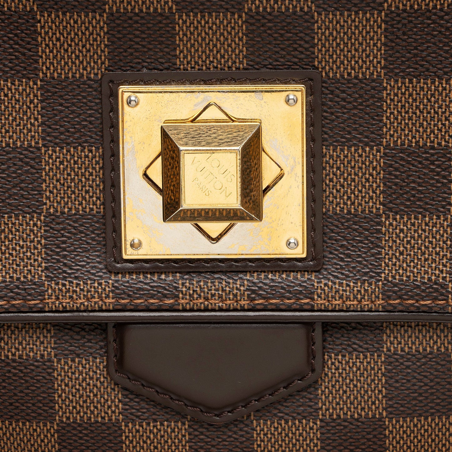 Louis Vuitton Damier Ebene Bergamo MM Satchel (SHF-3XaaKz)