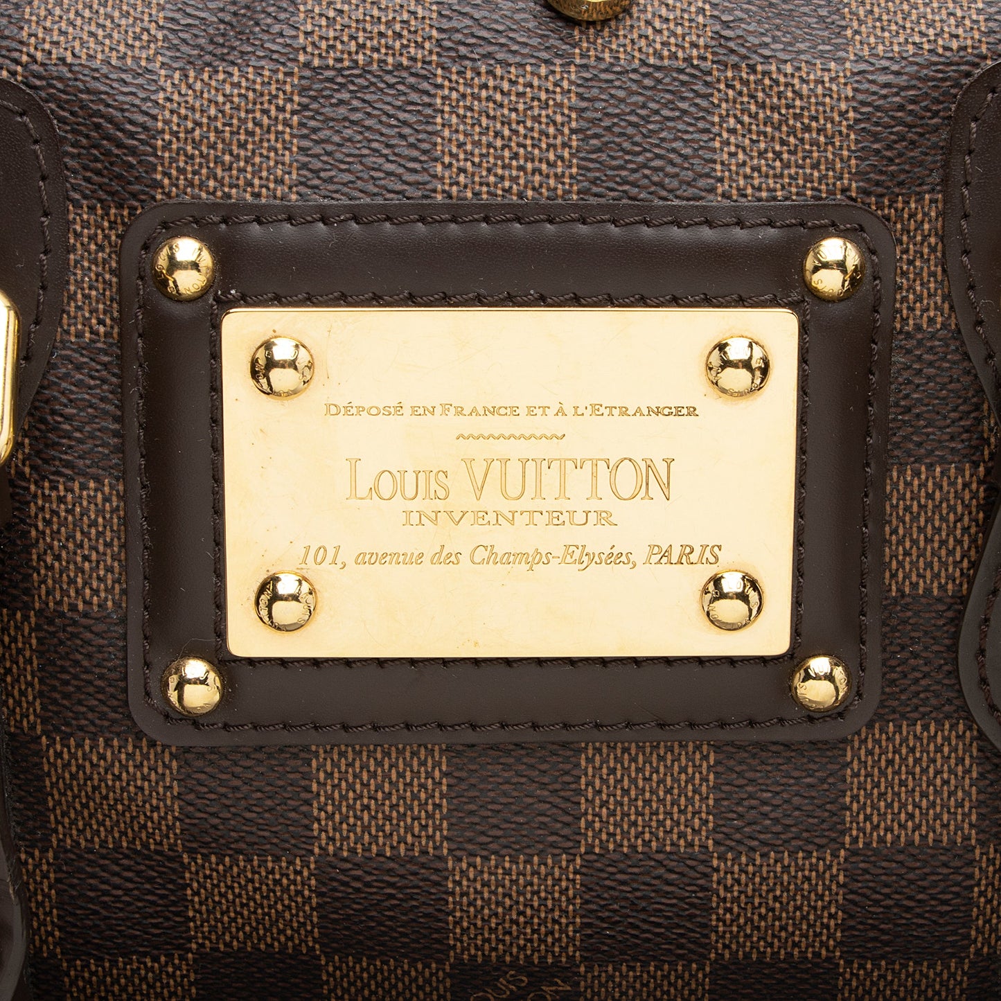 Louis Vuitton Damier Ebene Berkeley Satchel (SHF-22309)