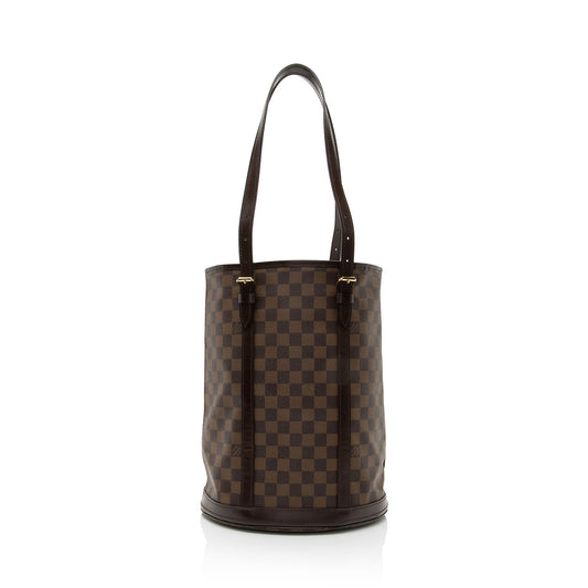 Louis Vuitton Damier Ebene Bucket GM Tote (SHF-k1ofZU)