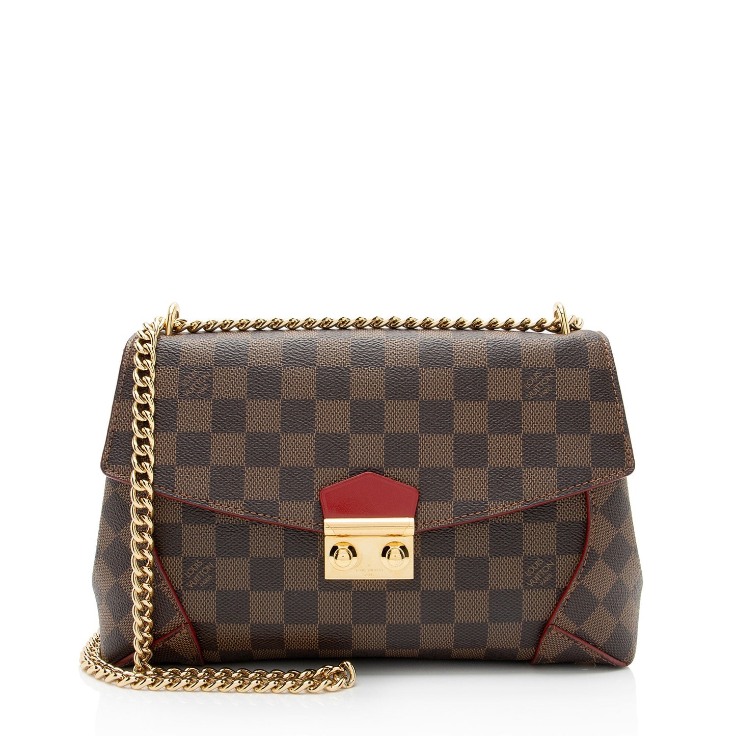 Louis Vuitton Damier Ebene Caissa Clutch (SHF-BgB2ym)