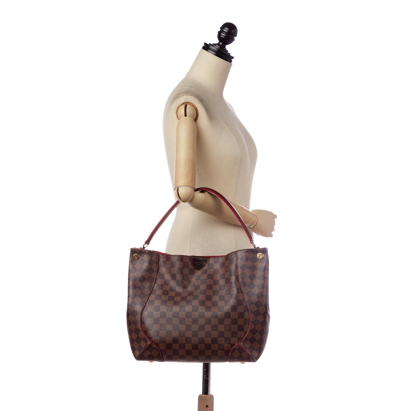 Louis Vuitton Damier Ebene Caissa Hobo (SHG-33724)