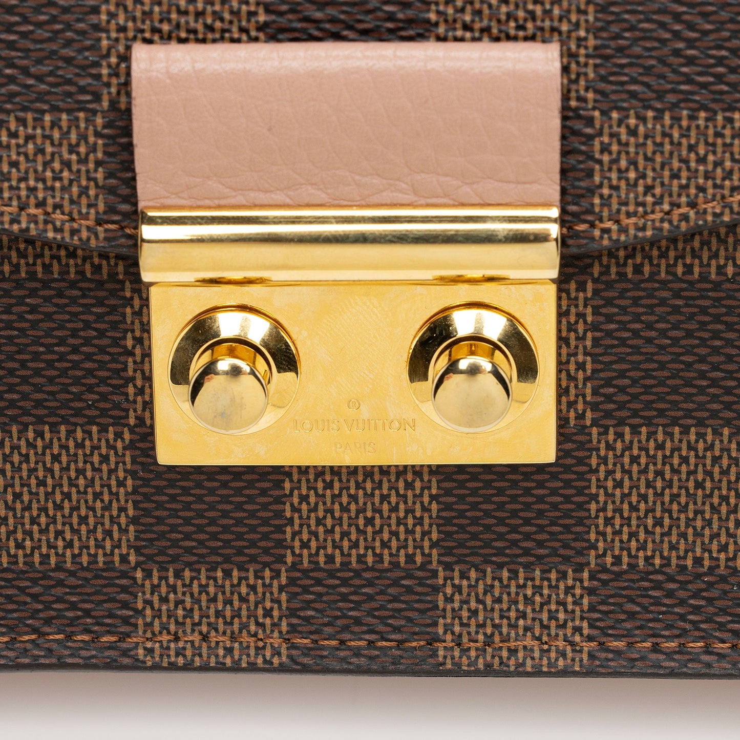 Louis Vuitton Damier Ebene Croisette Chain Wallet (SHF-IbUAlI)