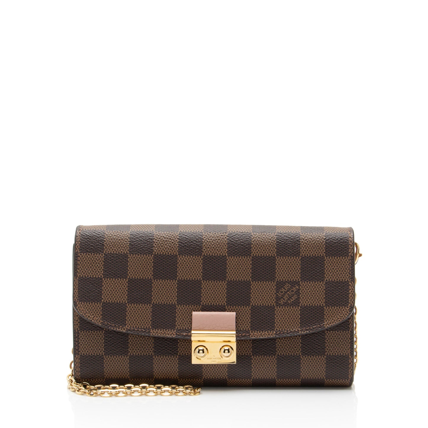 Louis Vuitton Damier Ebene Croisette Chain Wallet
