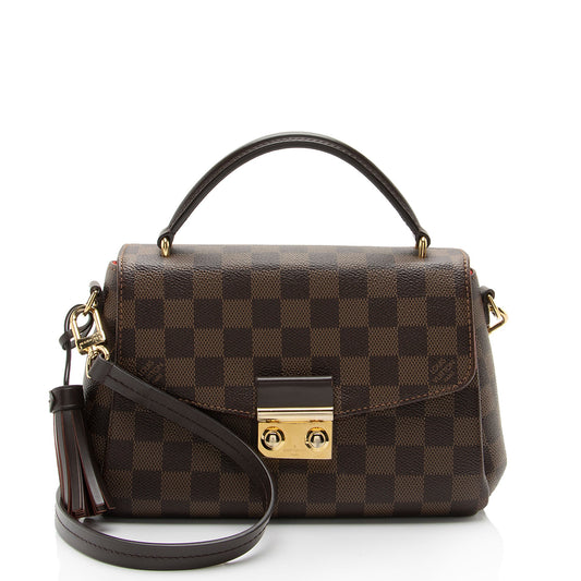 Louis Vuitton Damier Ebene Croisette Shoulder Bag (SHF-xi1Y4z)
