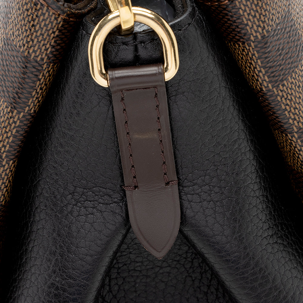 Louis Vuitton Damier Ebene Cuir Taurillon Normandy Satchel (SHF-21186)