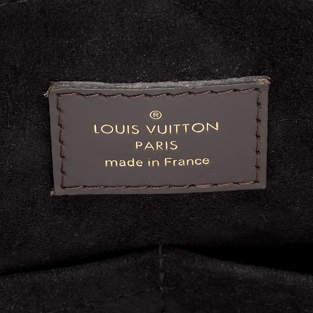 Louis Vuitton Damier Ebene Cuir Taurillon Normandy Satchel (SHF-21186)
