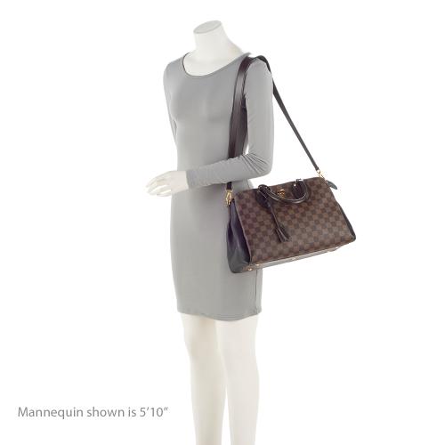 Louis Vuitton Damier Ebene Cuir Taurillon Normandy Satchel (SHF-23318)
