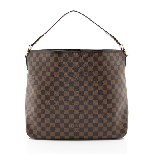 Louis Vuitton Damier Ebene Delightful MM Shoulder Bag (SHF-p9B0GM)