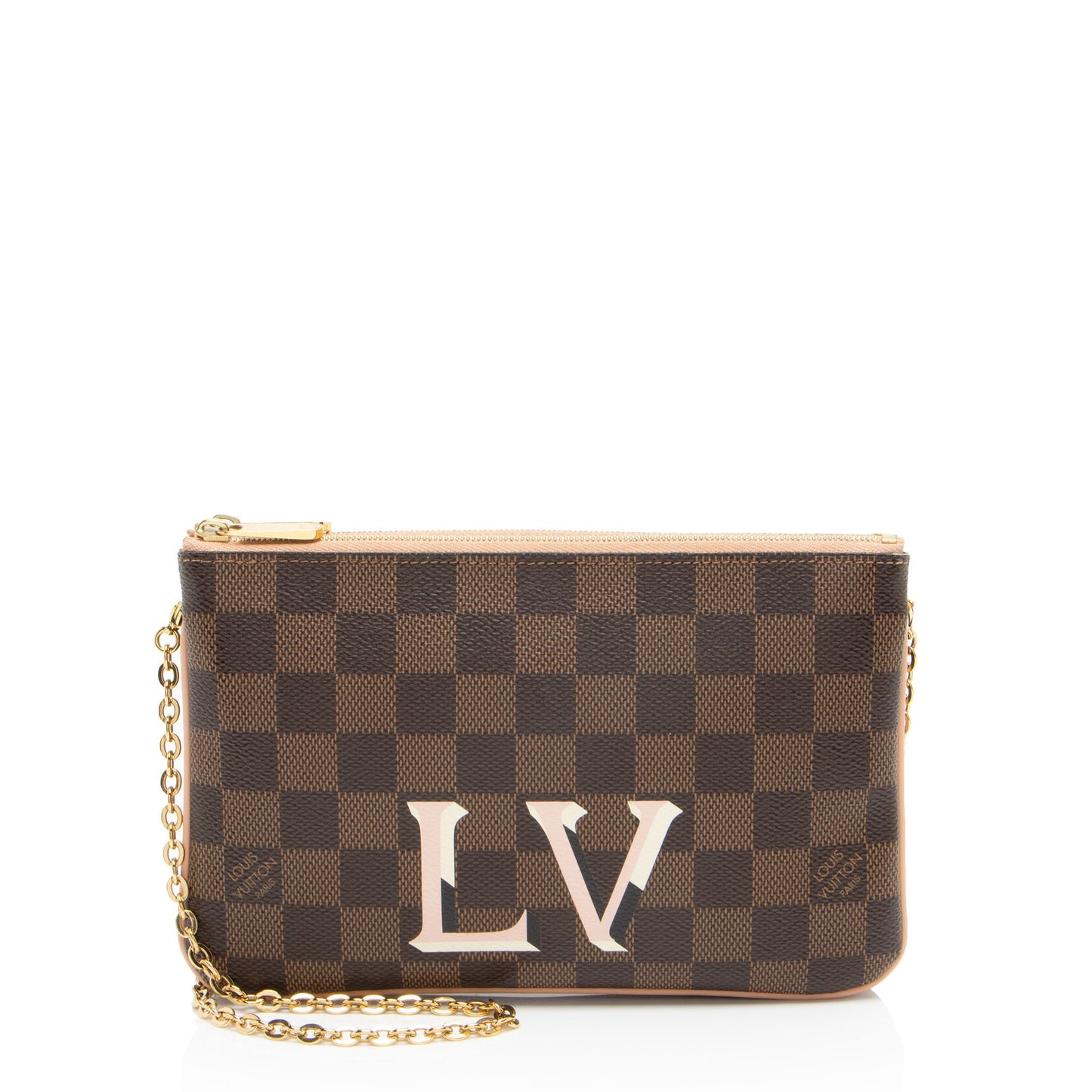 Louis Vuitton Damier Ebene Double Zip Pochette