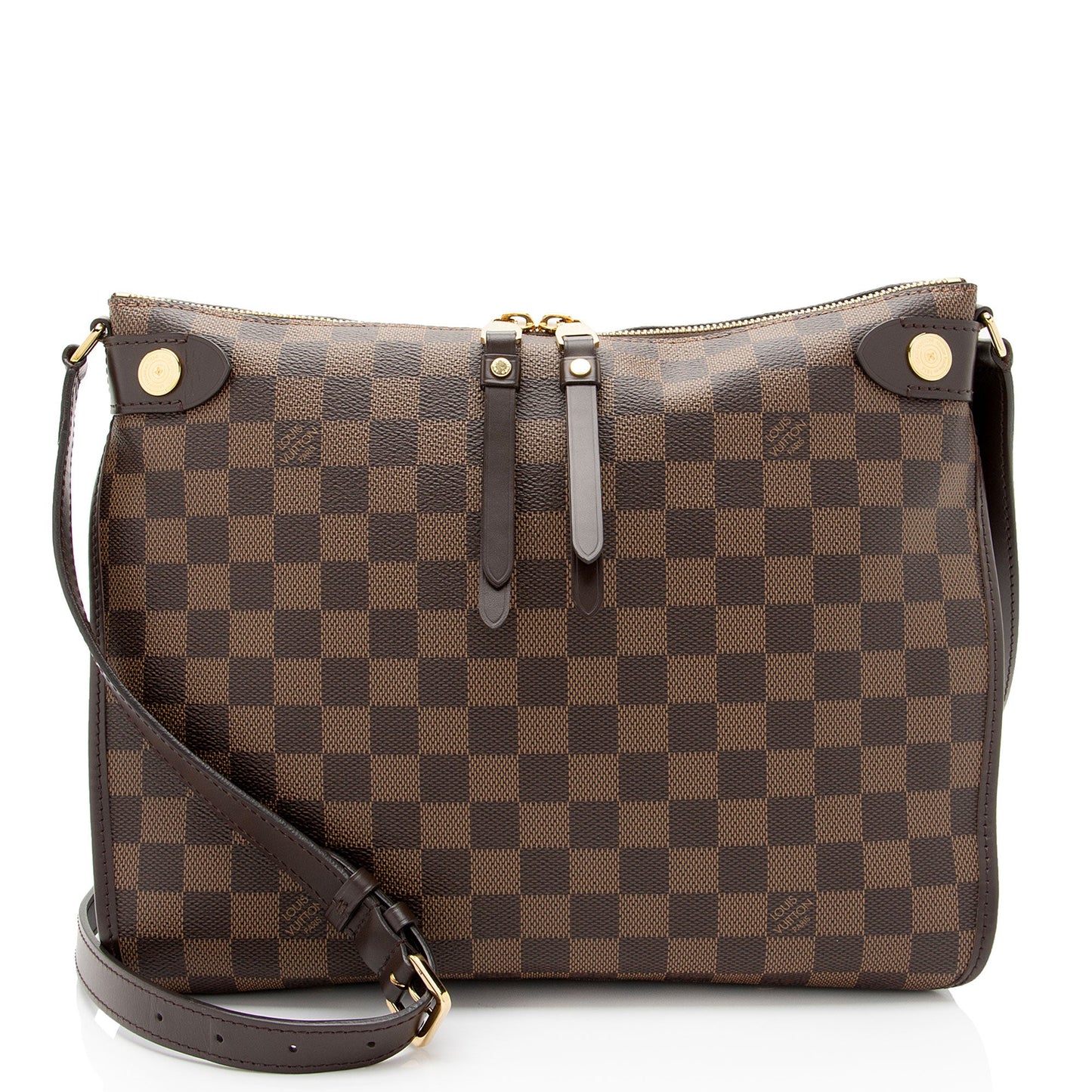 Louis Vuitton Damier Ebene Duomo Shoulder Bag (SHF-t8lsLX)
