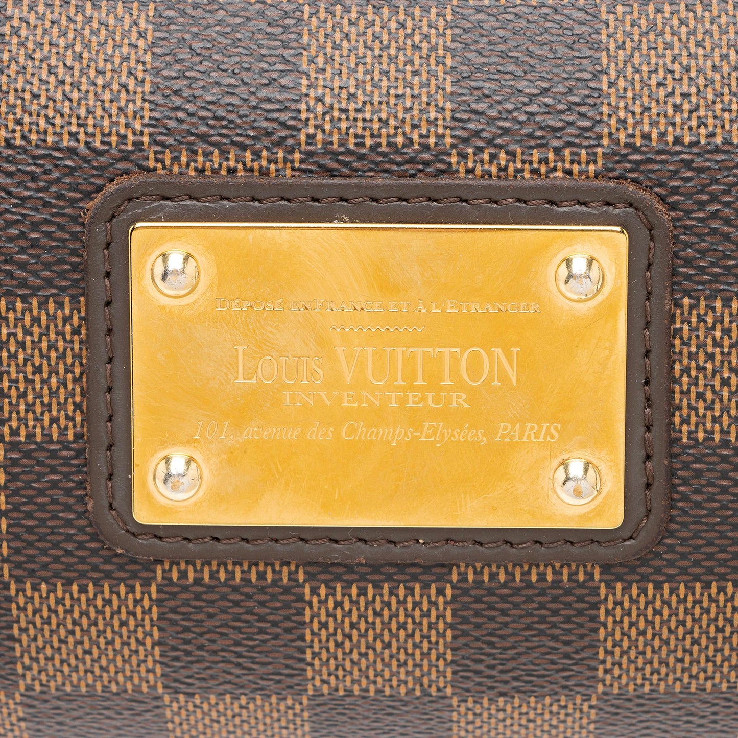 Louis Vuitton Damier Ebene Eva Clutch -  (SHF-jspFTu)