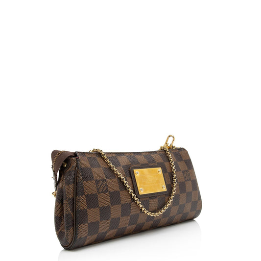 Louis Vuitton Damier Ebene Eva Clutch -  (SHF-jspFTu)