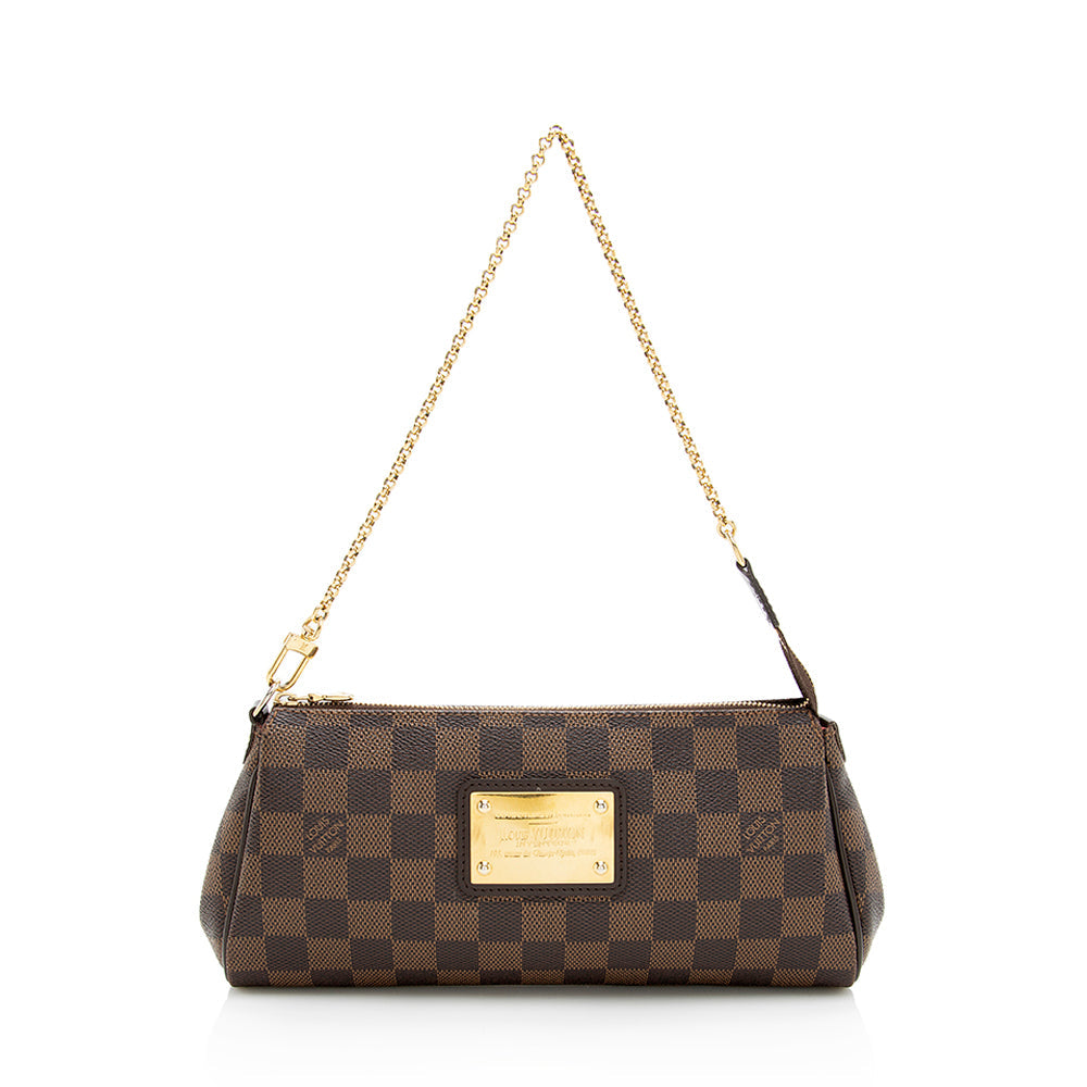 Louis Vuitton Damier Ebene Eva Clutch (SHF-19364)