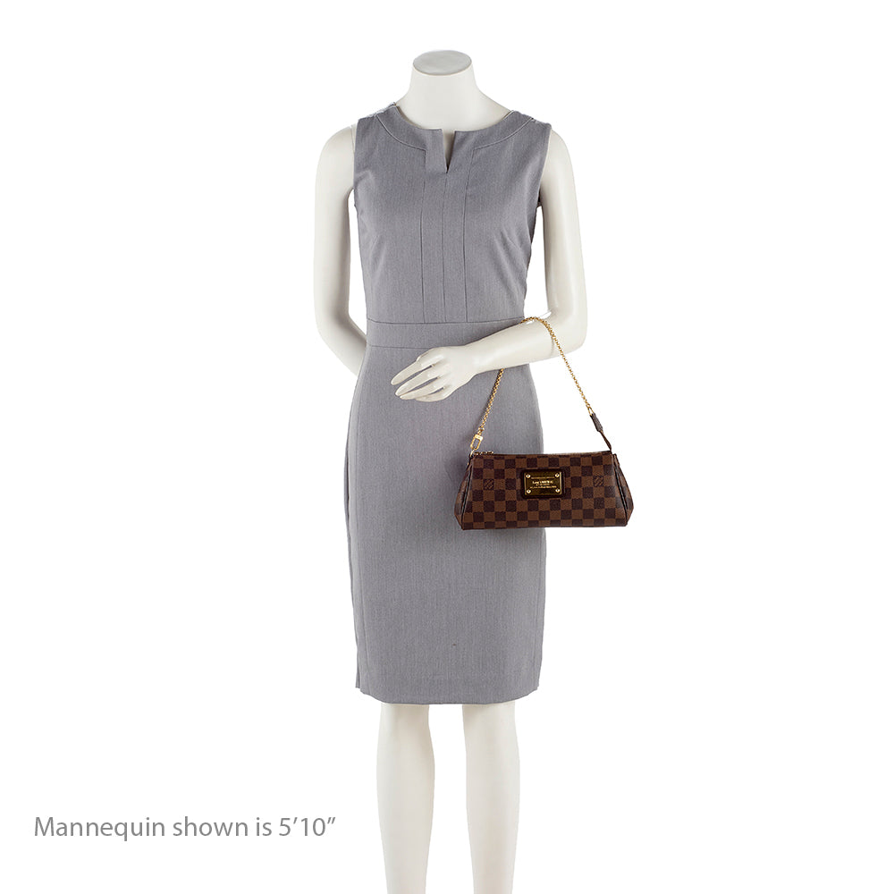 Louis Vuitton Damier Ebene Eva Clutch (SHF-19364)
