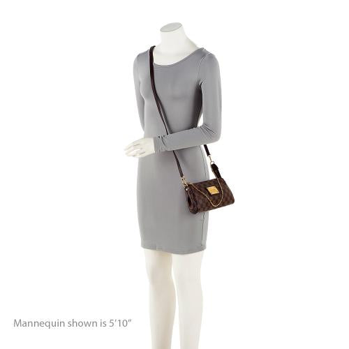 Louis Vuitton Damier Ebene Eva Clutch (SHF-20387)