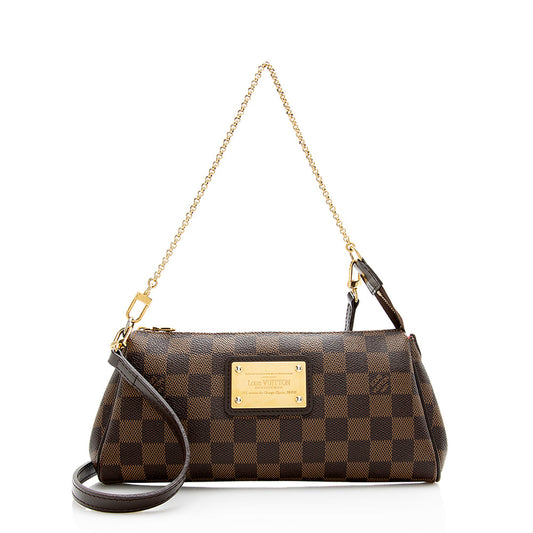 Louis Vuitton Damier Ebene Eva Clutch (SHF-21588)
