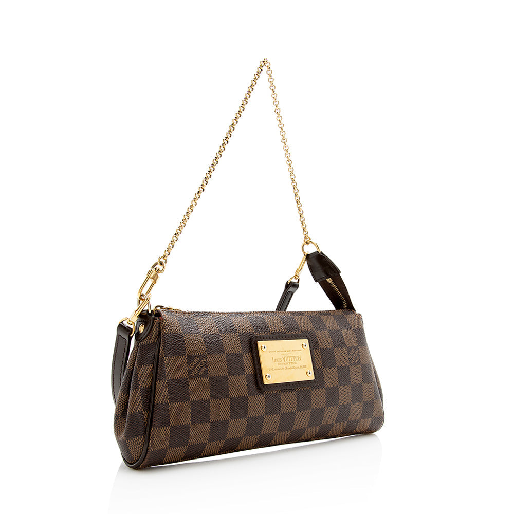 Louis Vuitton Damier Ebene Eva Clutch (SHF-21588)