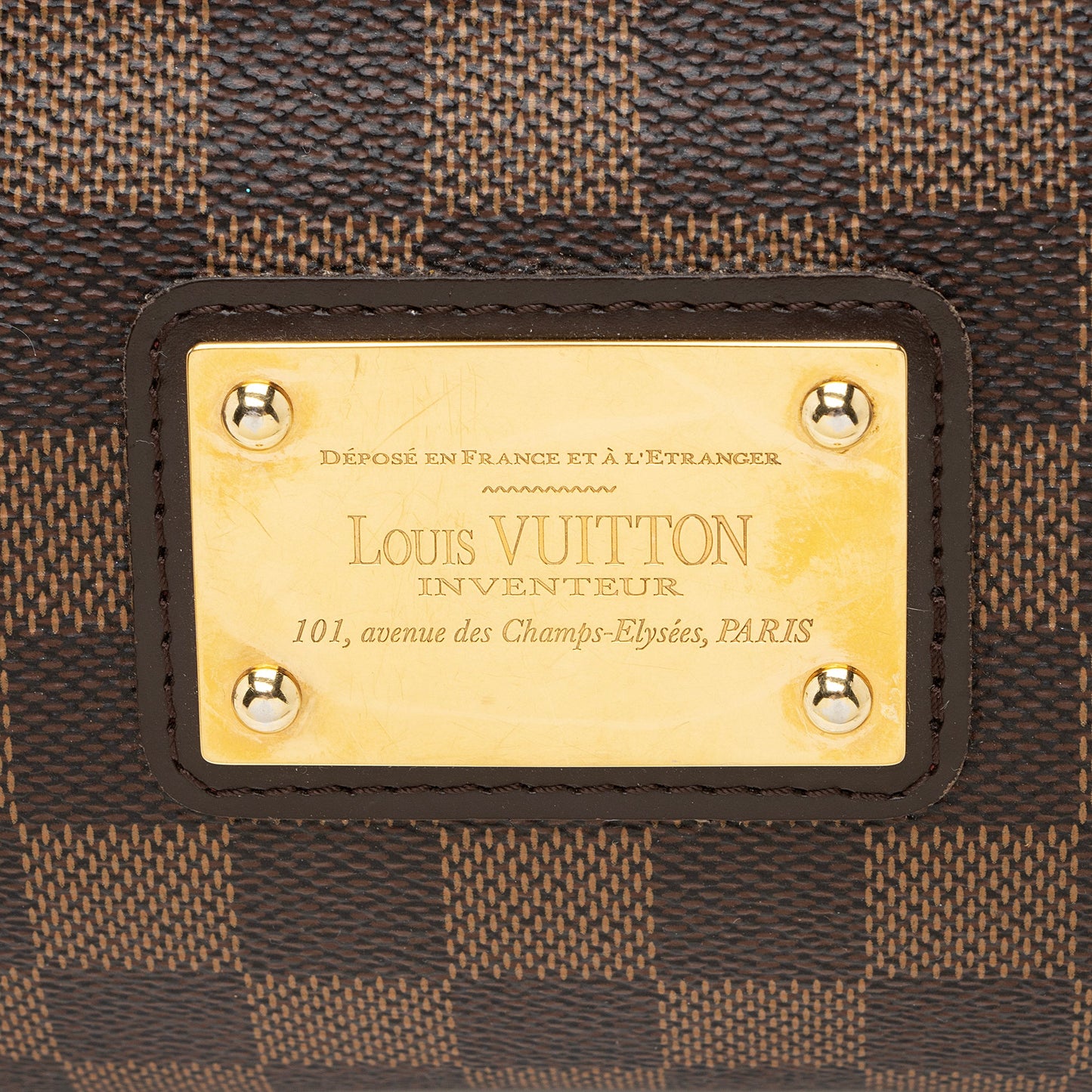 Louis Vuitton Damier Ebene Eva Clutch (SHF-22505)