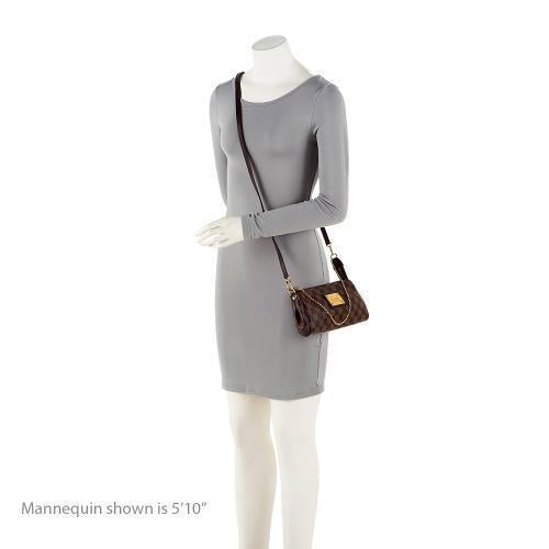 Louis Vuitton Damier Ebene Eva Clutch -  (SHF-jspFTu)
