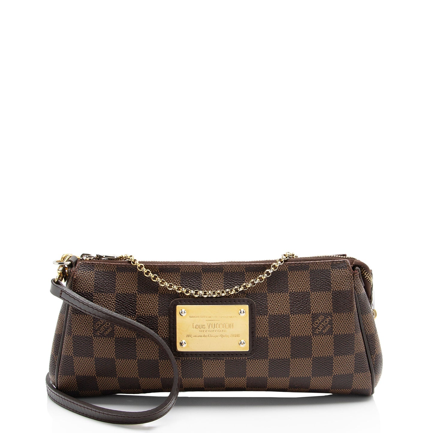Louis Vuitton Damier Ebene Eva Clutch (SHF-qfvFo6)