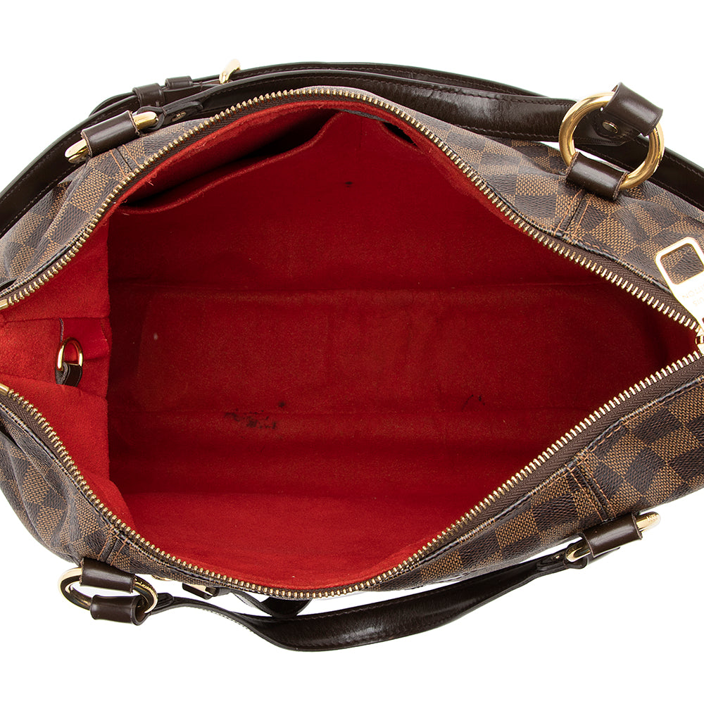 Louis Vuitton Damier Ebene Evora MM Shoulder Bag (SHF-22530)
