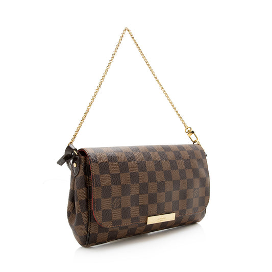 Louis Vuitton Damier Ebene Favorite MM Shoulder Bag (SHF-22637)