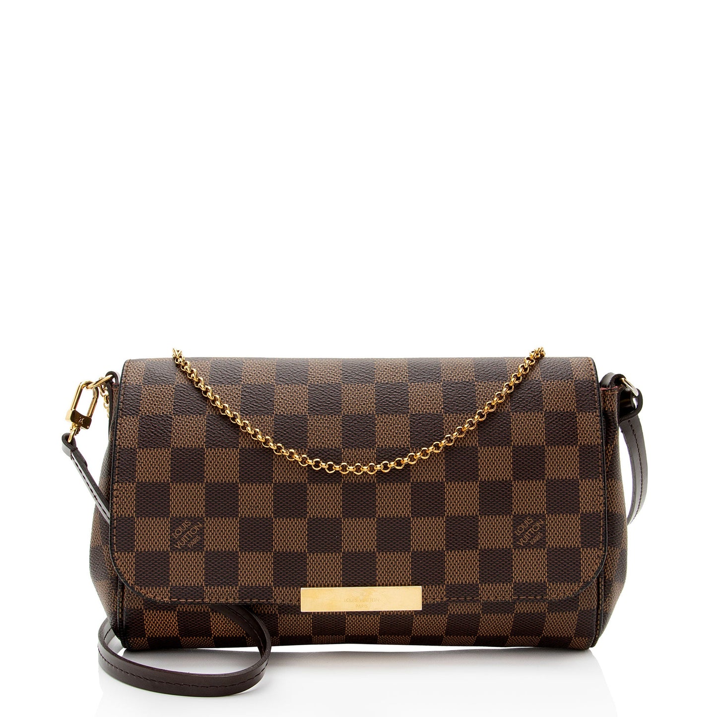 Louis Vuitton Damier Ebene Favorite MM Shoulder Bag (SHF-J9tGL6)