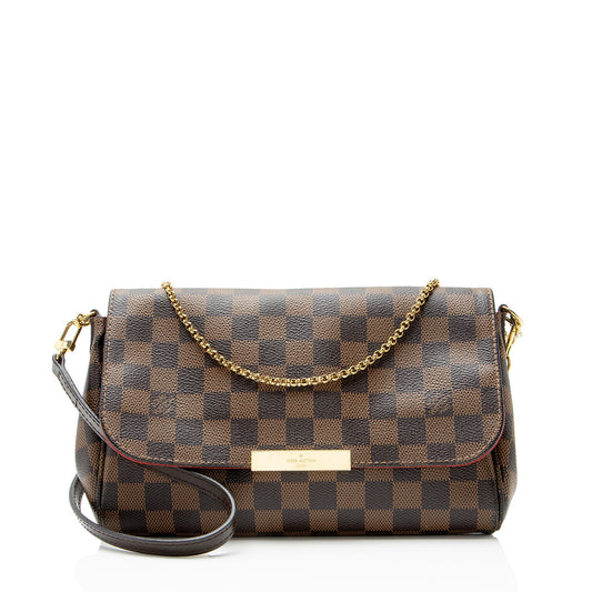 Louis Vuitton Damier Ebene Favorite MM Shoulder Bag