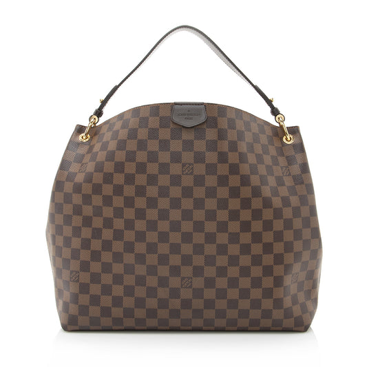 Louis Vuitton Damier Ebene Graceful MM Hobo (SHF-22365)