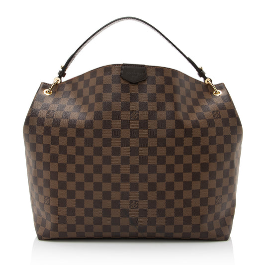 Louis Vuitton Damier Ebene Graceful MM Hobo (SHF-22662)