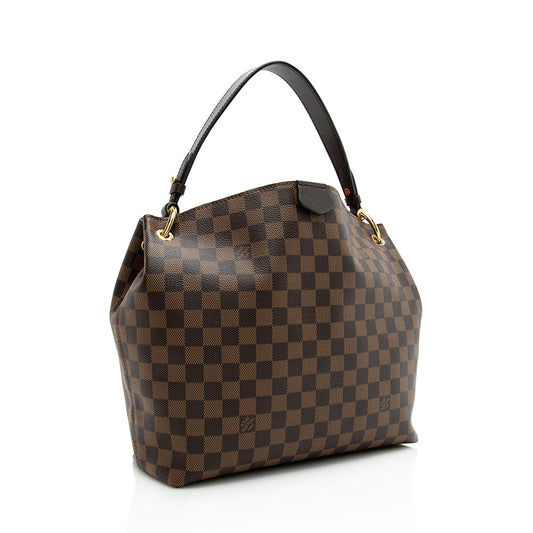 Louis Vuitton Damier Ebene Graceful PM Hobo (SHF-21698)