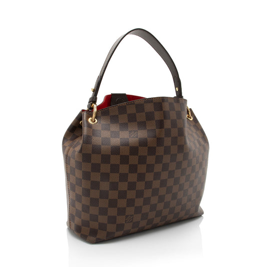 Louis Vuitton Damier Ebene Graceful PM Hobo (SHF-th1bL6)