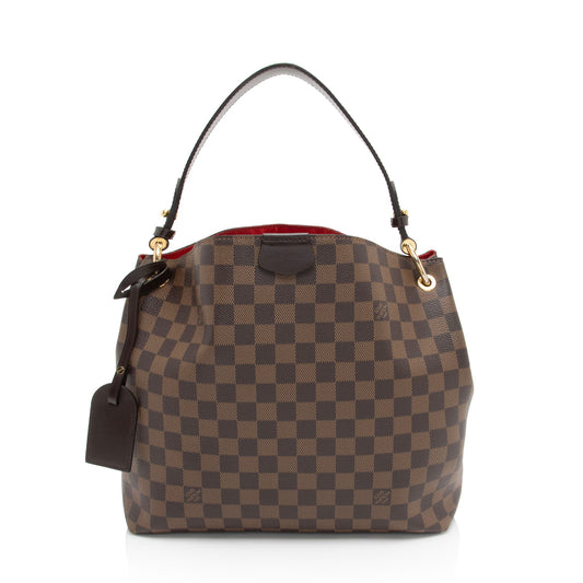 Louis Vuitton Damier Ebene Graceful PM Hobo (SHF-7GmGY0)
