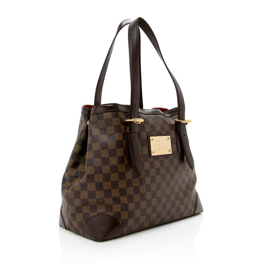 Louis Vuitton Damier Ebene Hampstead MM Tote -  (SHF-16598)