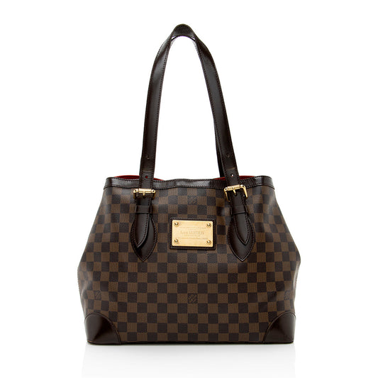 Louis Vuitton Damier Ebene Hampstead MM Tote -  (SHF-18016)