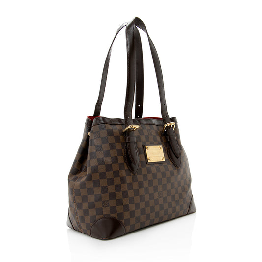 Louis Vuitton Damier Ebene Hampstead MM Tote -  (SHF-18016)