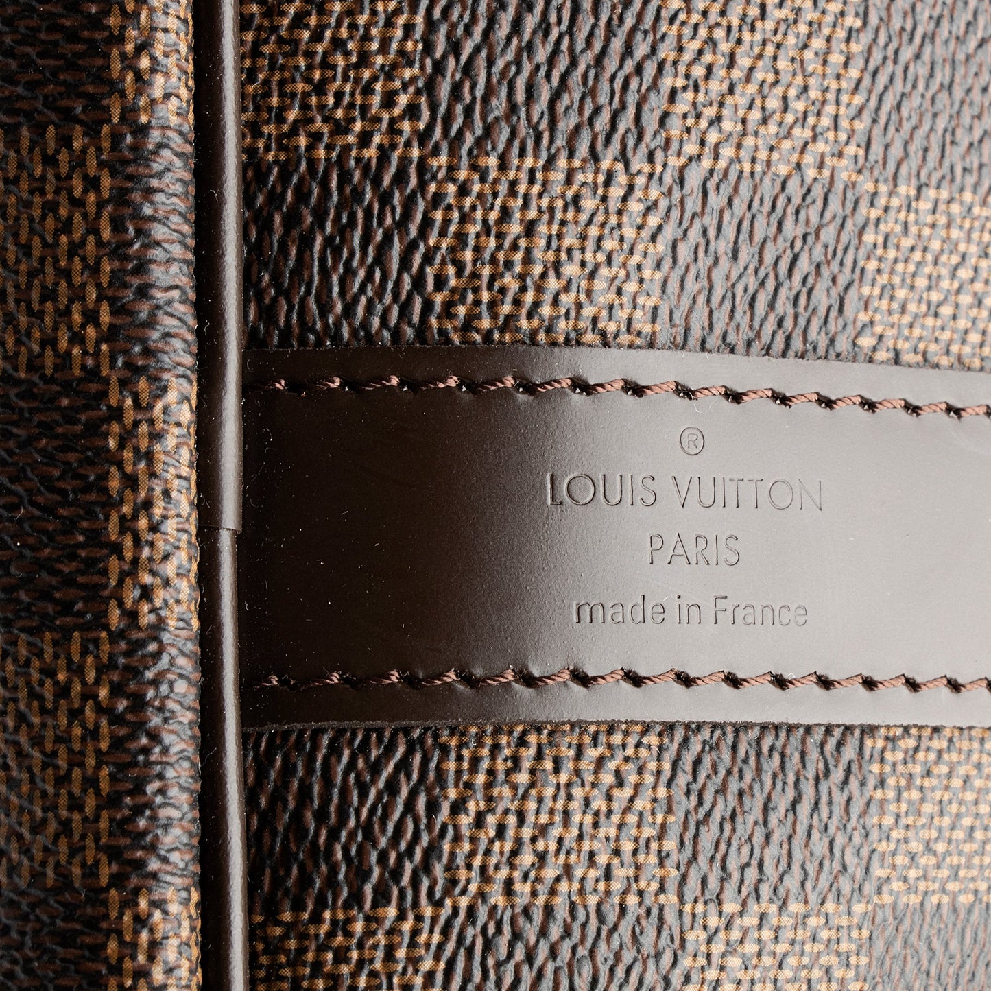Louis Vuitton Damier Ebene Keepall Bandouliere 55 Duffle Bag (SHF-23762)