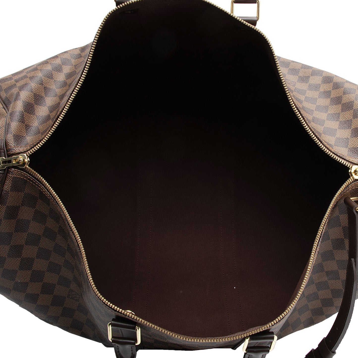 Louis Vuitton Damier Ebene Keepall Bandouliere 55 Duffle Bag (SHF-tEajPT)