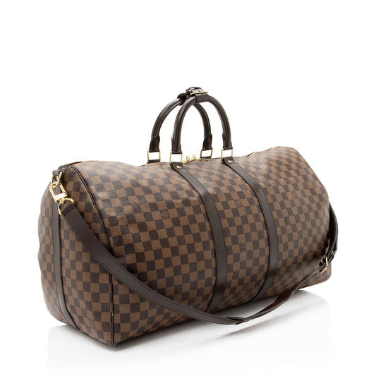 Louis Vuitton Damier Ebene Keepall Bandouliere 55 Duffle