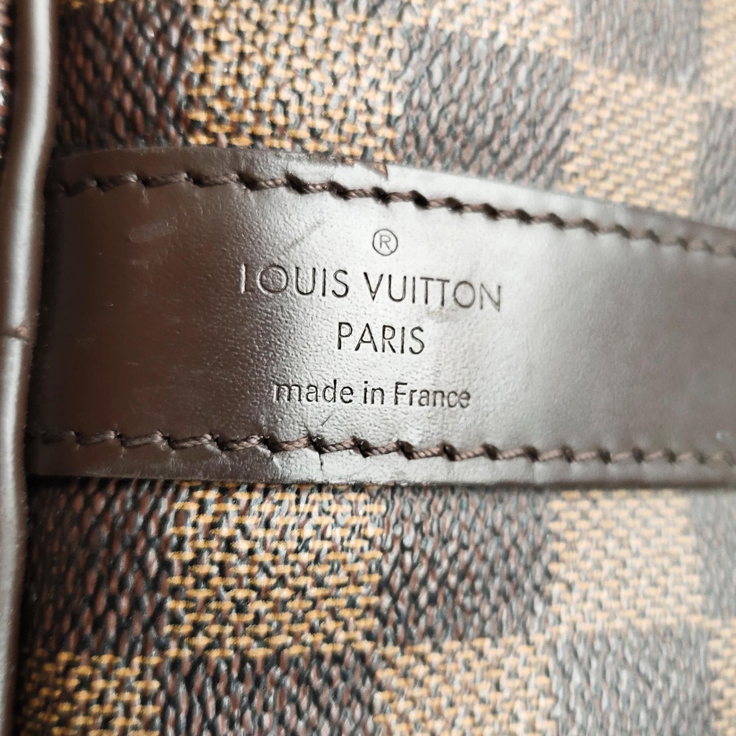 Louis Vuitton Damier Ebene Keepall Bandouliere 55 (SHG-35465)