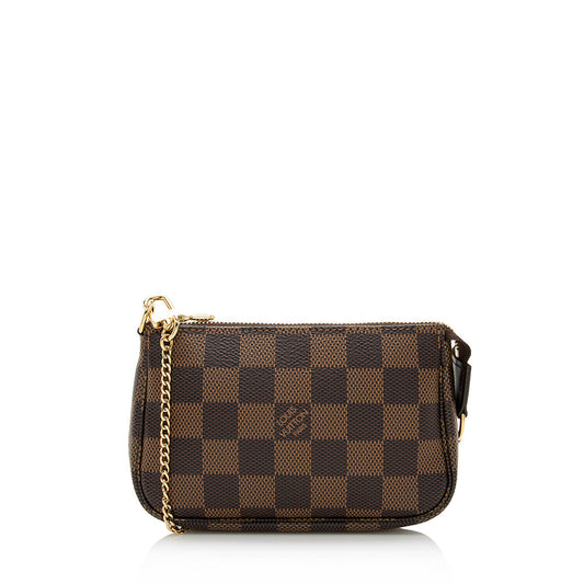 Louis Vuitton Damier Ebene Mini Pochette Accessoires (SHF-21962)
