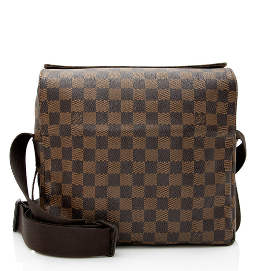 Louis Vuitton Damier Ebene Naviglio Messenger Bag (SHF-22595)
