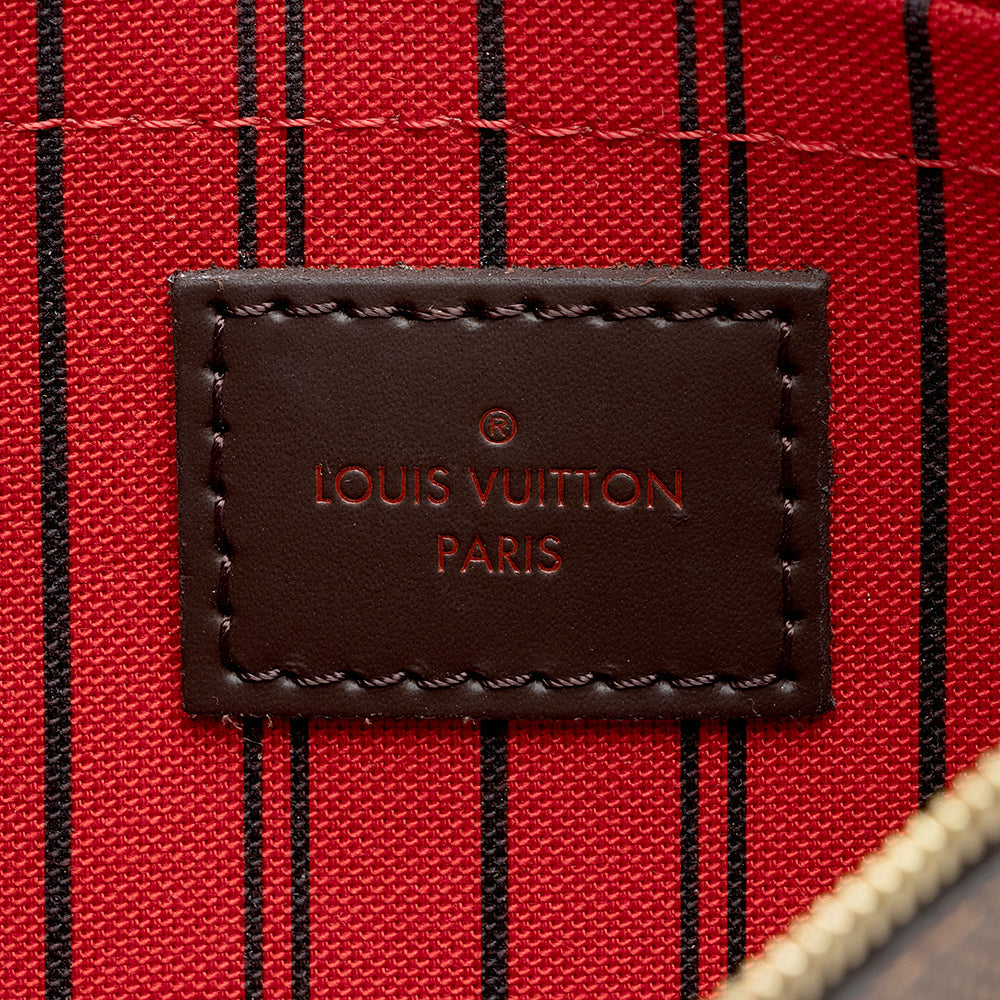 Louis Vuitton Damier Ebene Neverfull GM Pochette (SHF-22033)