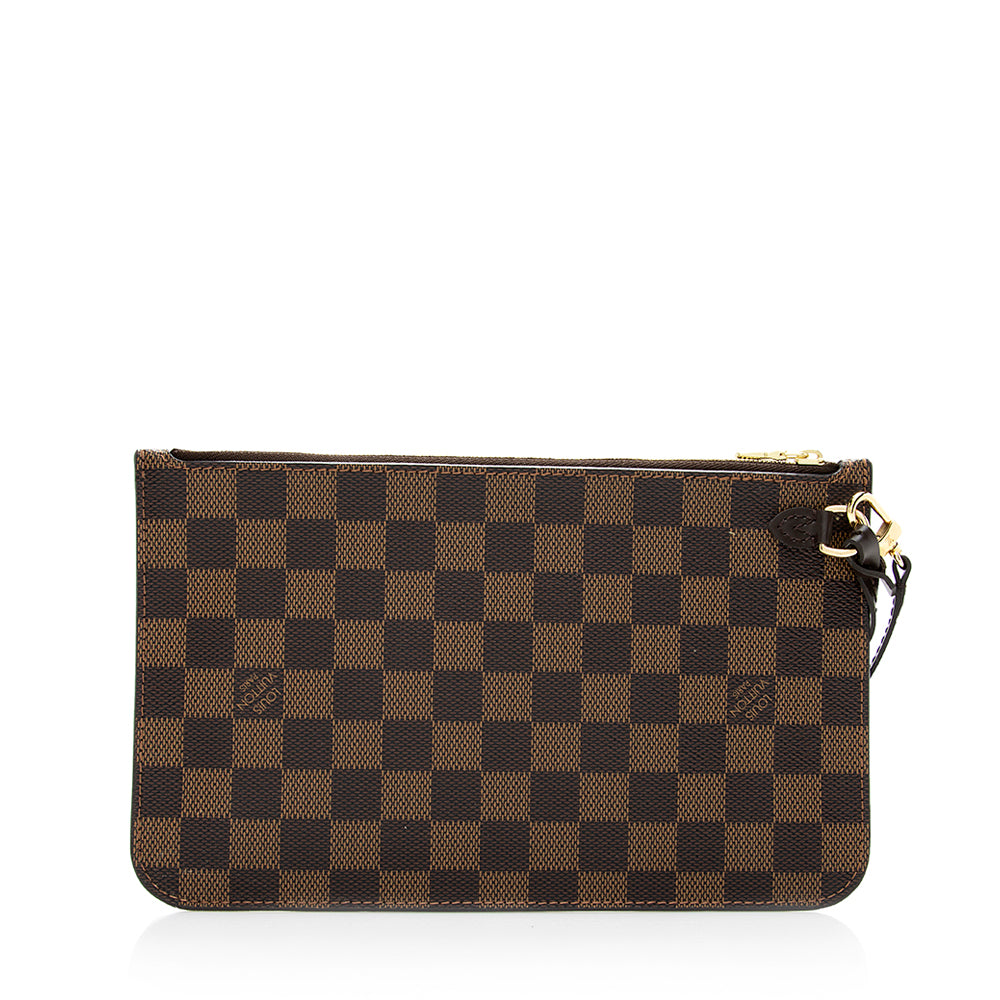 Louis Vuitton Damier Ebene Neverfull MM Pochette (SHF-18664)