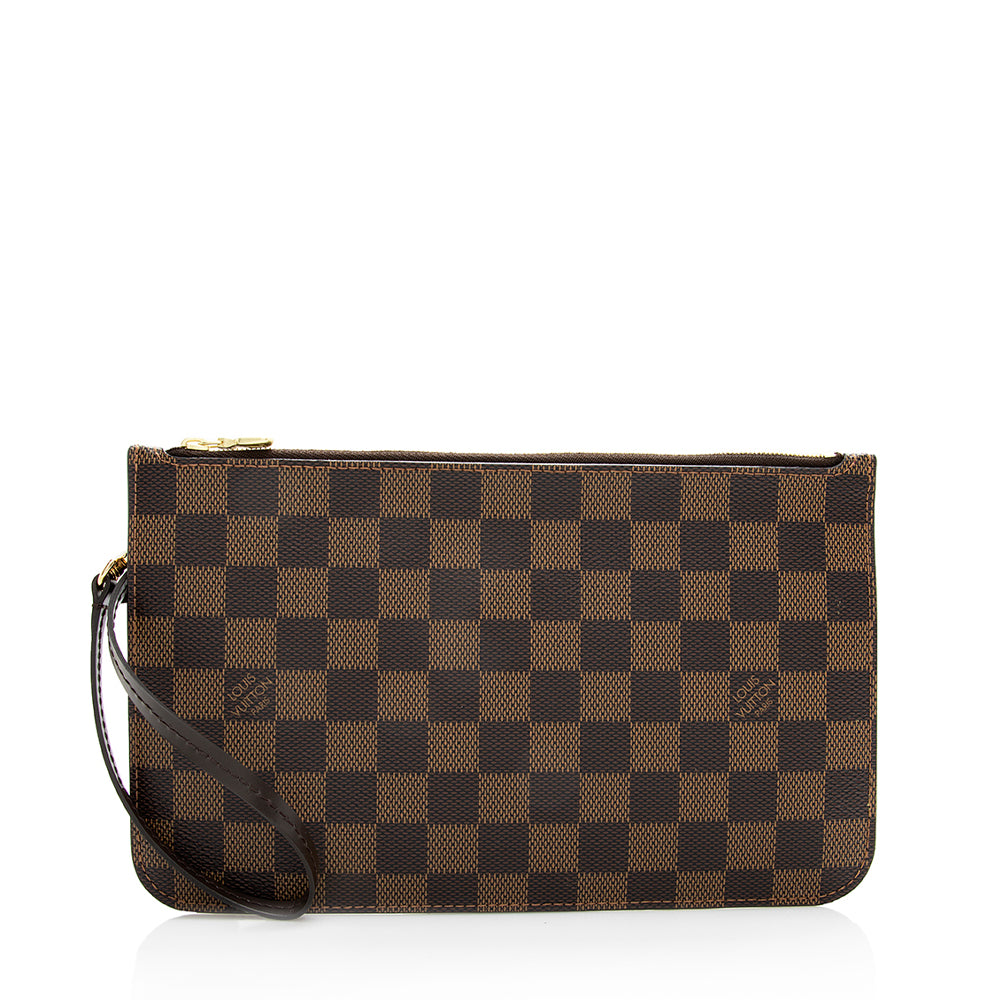Louis Vuitton Damier Ebene Neverfull MM Pochette (SHF-18664)