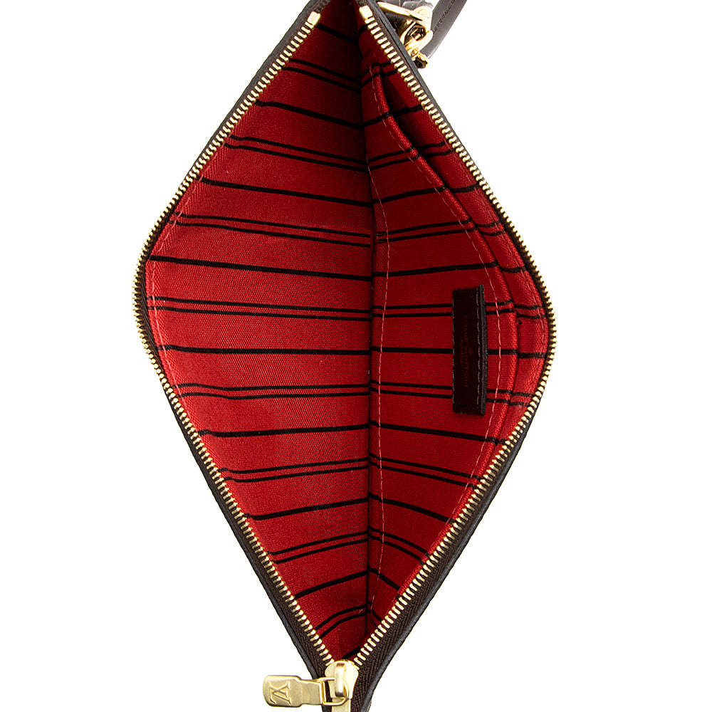 Louis Vuitton Damier Ebene Neverfull MM Pochette (SHF-18664)